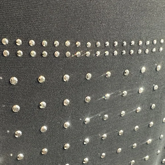 EUC Cache Blong Black Silver Studded Long Sleeve Top, M - Picture 3 of 10